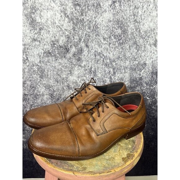 Rockport Shoes Mens 12 DresSports Antique Brown Dress Office Old Money Luxury - Picture 1 of 10